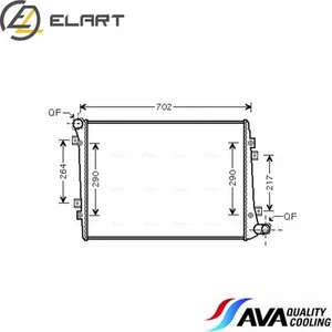 REFRIGERACIÓN MOTOR RADIADOR VN2224 PARA VW CADDY/III/caja/cuerpo/MPV GOLF/PLUS TOURAN - Imagen 1 de 6