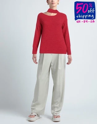 RRP€221 ANGELA MELE MILANO Turtleneck Jumper One Size Wool Blend Made in Italy - Image 1 of 4