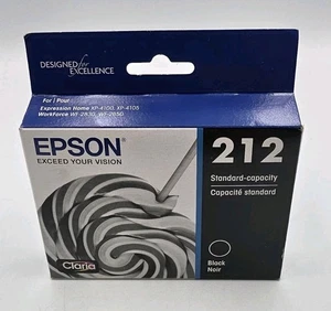 Ablaufdatum 06/24 ~ Original Epson 212 schwarze Tintenstrahl-Tintenpatrone T212120-S - Bild 1 von 7