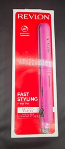 Revlon 1" Plates Perfect Straight Smooth Brilliance Ceramic Flat Iron - Picture 1 of 4