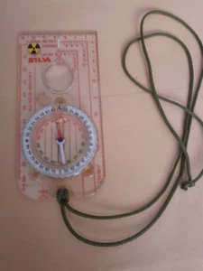 British Army - SILVA 4/54 Military Luminous Compass with Lanyard - Picture 1 of 3