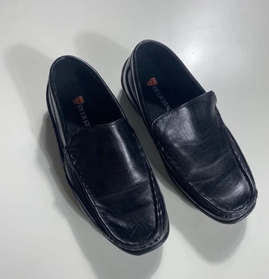 Zapatos de vestir negros con refuerzo mocasines Deer Stags para niños - talla 1M Foto 1 de 4