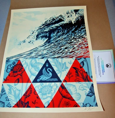 Wave of Distress Shepard Fairey Poster Giant Print Signed 2025 Obey PangeaSeed - image 1 of 4