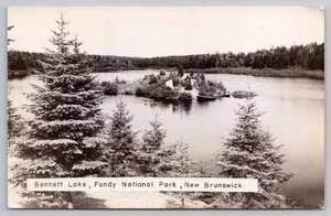 Vintage RPPC New Brunswick, Canada Bennett Lake (Fundy Nat'l Park) UNP Postcard - Picture 1 of 3