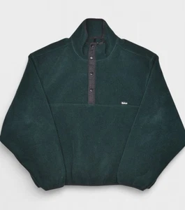 Vintage Woolrich Fleece Mens 2XL Green Snap Jacket Polartec Pullover Outdoor USA - Picture 1 of 9