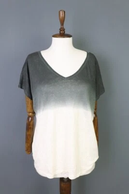 Camisa Top BA&SH Drice Lino Bloques de Color Cuello en V Manga Corta Talla 1 Foto 1 de 4