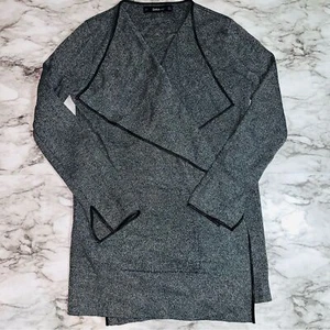 Zara Knit | Strickjacke vorne offen modern großer Umschlag | grau | Damen | M - Bild 1 von 7