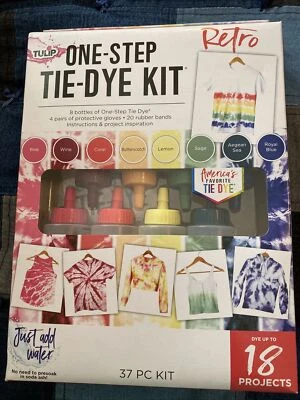 NEW Tulip One-Step 37pc Tie-Dye Kit Retro Colors Dye Up To 18 Projects T-Shirts - Image 1 of 2