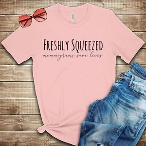 Camiseta de concientización sobre el cáncer de mama recién exprimida 02817 - Imagen 1 de 3