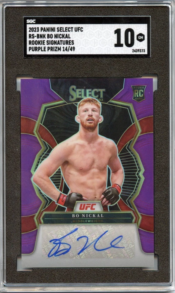 2023 Select Bo Nickal Rookie AUTO PURPLE /49 SGC 10 - Image 1 of 1