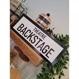 Theater BackStage Schild Geschenk für Theaterbesucher Schauspieler, Techniker, Bühnenleiter, Mu - Bild 1 von 3