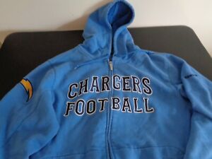 LOS ANGELES San Diego CHARGERS Football REEBOK Hoodie SMALL Sweatshirt NFL Sewn