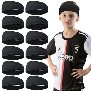 12Pcs Men Headbands Breathable Athletic Sweatbands Soccer Game Sports Headban... - Picture 1 of 9