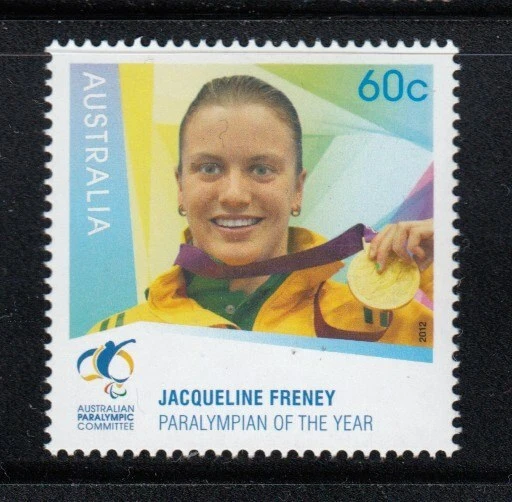 Selo AUSTRÁLIA Jacqueline Freney, Paralímpica do Ano MNH - Imagem 1 de 1