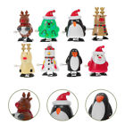 8 Pack Christmas Wind Up Toys - Assorted Clockwork Dolls for Party Supplies