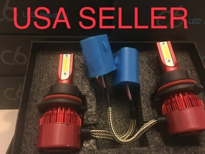 9007 HB5 Size LED Car Headlight Bulbs HID 5k 5000k OPT7 white Headlamp 2x Bulb - Image 1 of 4