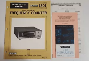 B&K Precision Model 1801 Frequency Counter 6 Digit Autoranging Manual/ Parts - Picture 1 of 4