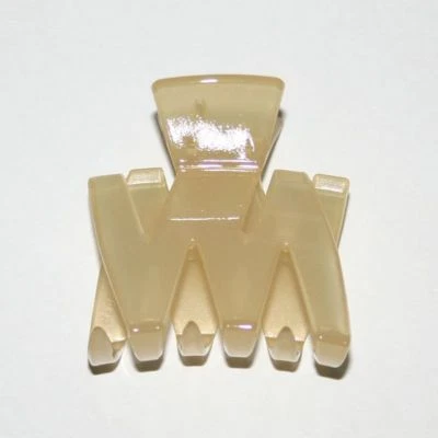 Helfrance Hair Claw Jaw Clip Women French Zigzag Pattern Print Made in France - Image 1 of 4