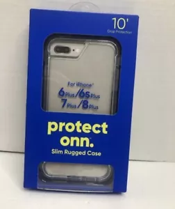 10 ft drop Protection Onn Slim Rugged Phone Case - iPhone 6 plus 7 plus 8 plus - Picture 1 of 2