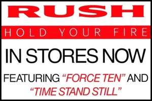 RUSH Band "HOLD YOUR FIRE" In Stores Now 20 x 30 Store Promo Poster  - Picture 1 of 3