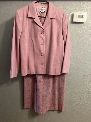 Blazer Pendleton Lana 4 Botones 14P y Falda 12 Conjunto de Traje Púrpura Claro Para Mujer Foto 1 de 4