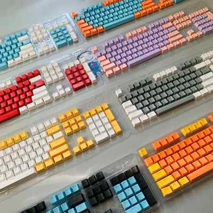 104pcs Mechanical Keyboard Keycaps Set Backlit Two-Color Replacement ABS Key Cap - Picture 1 of 41