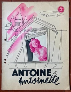 Dossier presse ANTOINE ET ANTOINETTE Jacques Becker CLAIRE MAFFEI Roger Pigaut - Picture 1 of 2