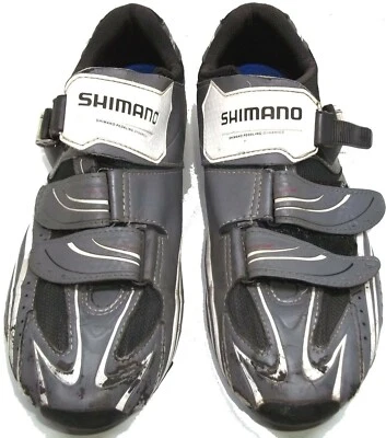 ZAPATOS DE CICLISMO SHIMANO SH-M087G GRIS/NEGRO/BLANCO SIN CLIP CON TACOS TALLA EE. UU. 10,5 Foto 1 de 3