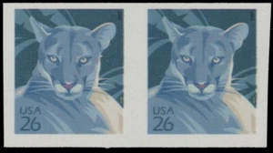 2007 USA, FLORIDA PANTHER, 26C SELF ADHESIVE HORIZ. PAIR, NO DIE CUT, SC.#4141a - Picture 1 of 2