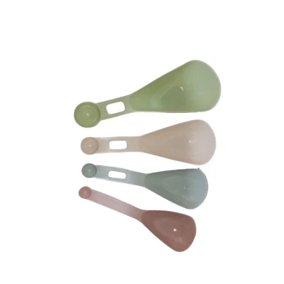 4 Pcs 8 sizes colourful Plastic Measuring Spoons  Cooking Set Tool Free Shipping - Image 1 of 4