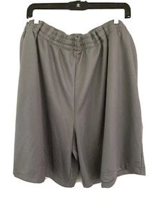 Athletic WorkS MEN'S PLAIN MESH SHORTS 2 POCKET CASUAL BASKETBALL 3XL Gray - Picture 1 of 3