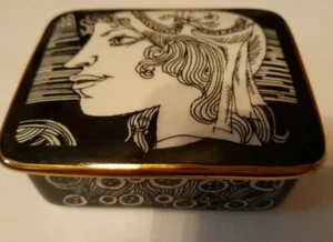 Vintage Design Endre Szasz Hollohaza Porzellan Schmuckschatulle Ungarisch Modern - Bild 1 von 5