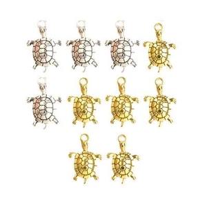 10pcs Retro Turtle Shape Alloy Charms for Necklace Earrings Animal Pendants - Bild 1 von 9