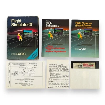 Flight Simulator II C64 (1983) Video Game VTG Commodore SubLogic - Image 1 of 4
