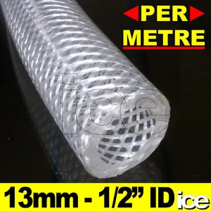 TUBO TUBO ARIA ACQUA ACQUARIO LAGHETTO RINFORZATO 13mm 1/2" PVC TRASPARENTE INTRECCIATO - Foto 1 di 1