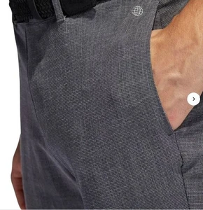 New Adidas Crosshatch Black Golf Pant Casual 36x32 (W38) Pants Mens office HA621 - Picture 1 of 14