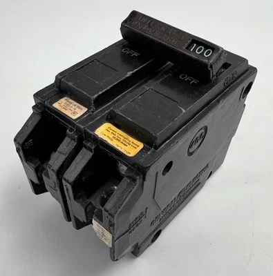 Interruptor de circuito enchufable GE THQL2100 2 polos 100 amperios 120/240 VCA Foto 1 de 4