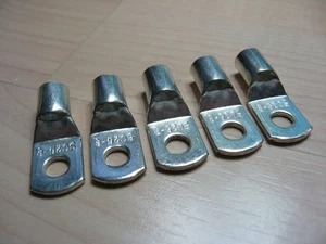 Lot of (5) Cable Lug 25mm² 4AWG 1/4" M6 Battery Lug Ring Terminal #E71CBB - Picture 1 of 5