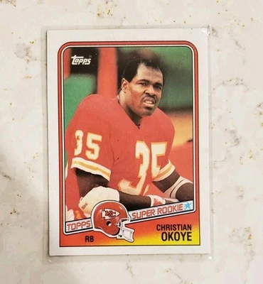 1988 Topps Christian Okoye Kansas City Chiefs RC #363 - Image 1 of 2