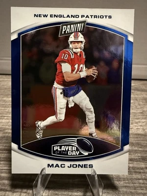 Mac Jones 2023 Panini Player Of The Day Blue /50 #28 New England Patriots - Image 1 of 3
