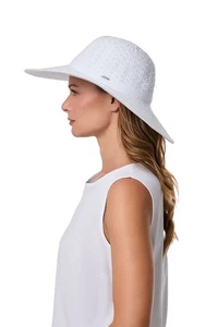 NUEVO CON ETIQUETAS Coolibar Mujer Perla Embalable Ala Ancha Sombrero para el Sol Blanco: OS ($60) - Imagen 1 de 13