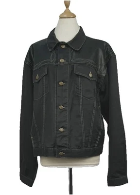 Chevignon Leather & Denim Cuir Surteint Men's Jacket. Size Large Vintage  - Image 1 of 4