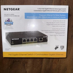 NETGEAR 5-Port Gigabit Ethernet  PoE Switch (GS305P) New - Picture 1 of 7