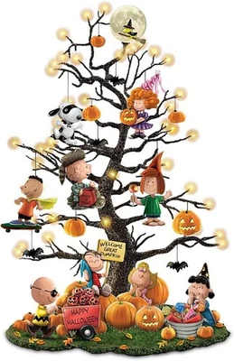 Peanuts ‘It’s The Great Pumpkin’ Illuminated Halloween Tabletop Tree - Image 1 of 4