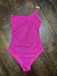 Oséree Costume da Bagno Lumière 1 Pezzo Costume da Bagno, Una Spalla Rosa Metallizzato Italia Tg S - Foto 1 di 12