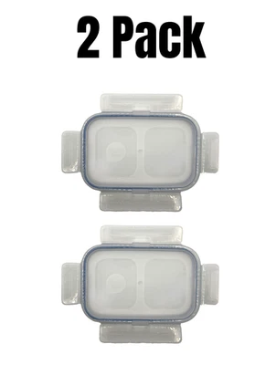 Snapware Food Network Airtight Replacement Lid 470mL 2/4 Cup 4x6 Transparent NEW - Image 1 of 3