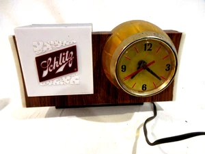 Vintage Schlitz Lighted Beer Sign & Clock - Picture 1 of 6