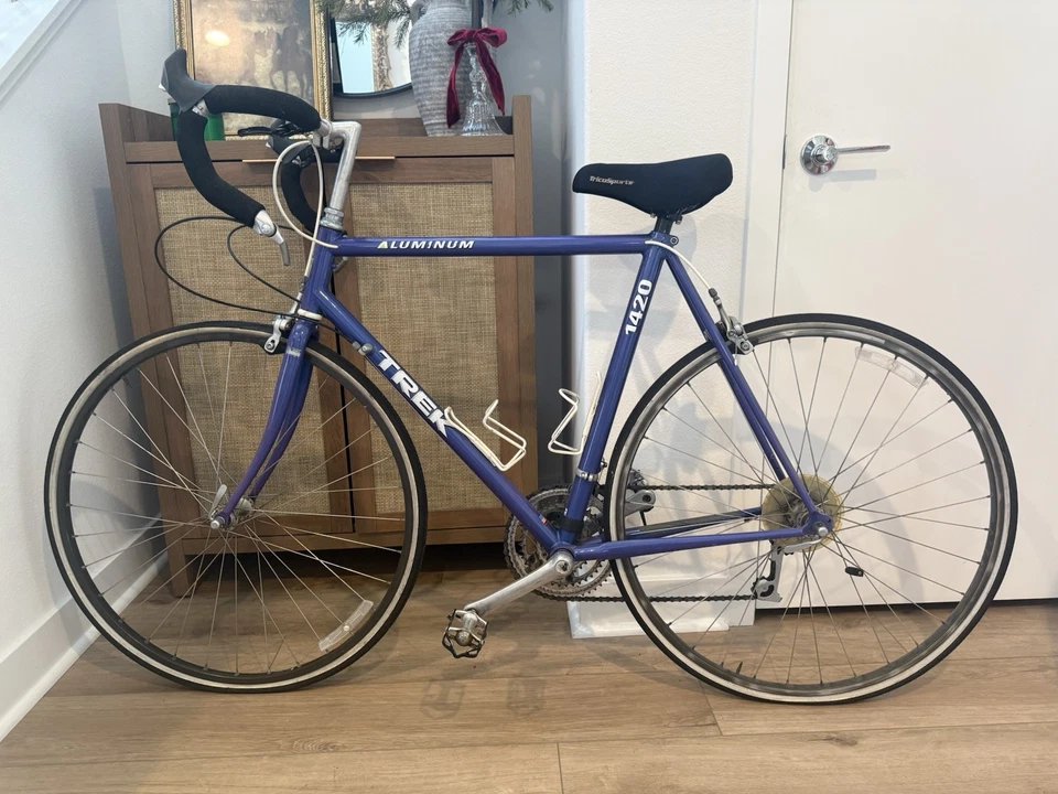 Дорожный велосипед Trek 1420 Алюминиевый Винтажный 1994 Синий 56"" - Изображение 1 из 1