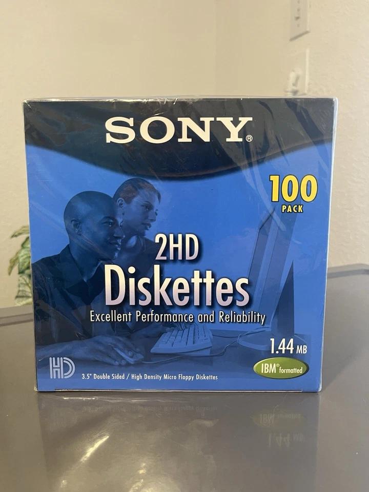 Sony 100MFD-2HD 1.44MB Double Sided Micro Floppy Diskettes (Pack of 100)