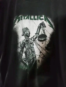 Vintage All Sport Max Weight 1988 Metallica "And Justice For All" T-Shirt Size L - Picture 1 of 5